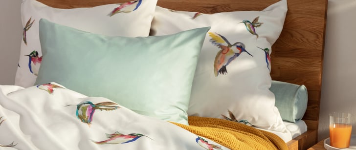 Kissen und Bettdecke mit Kolibri Muster