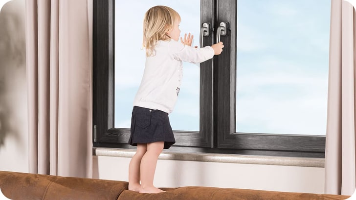 2 pièces sécurité de fenêtre pour enfants, sécurité de porte pour enfants  avec clé