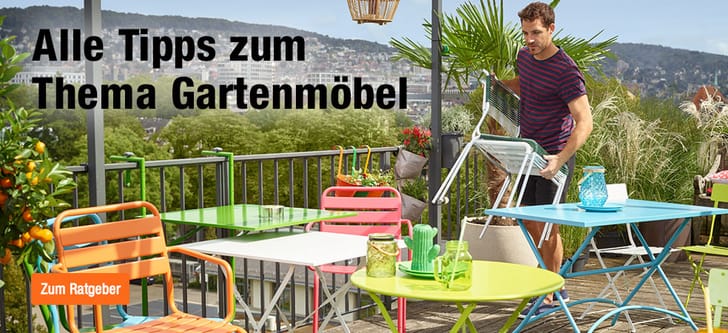 Draussen mit stilvollen Gartenmöbel