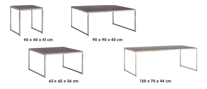 la taille du plateau de table AVEA