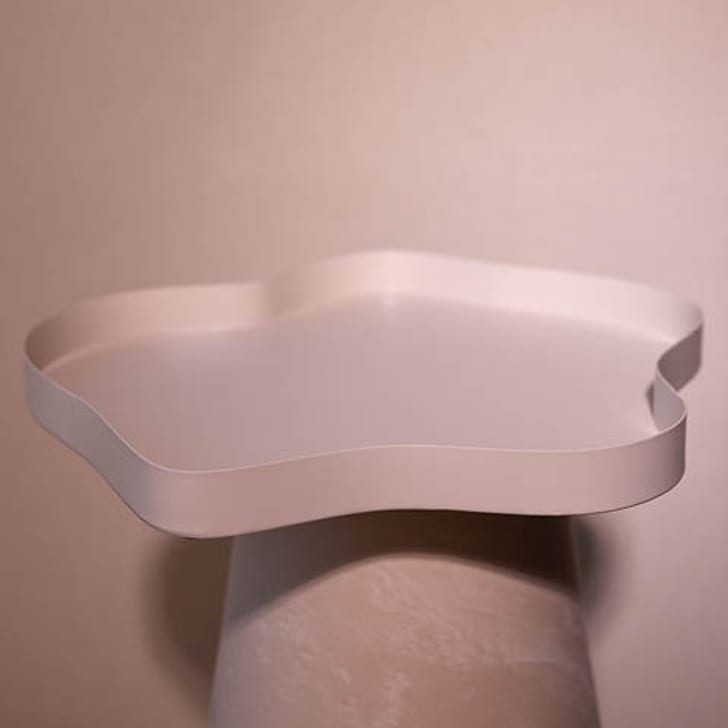 Beige, wellenförmige Deko-Platte TENYA