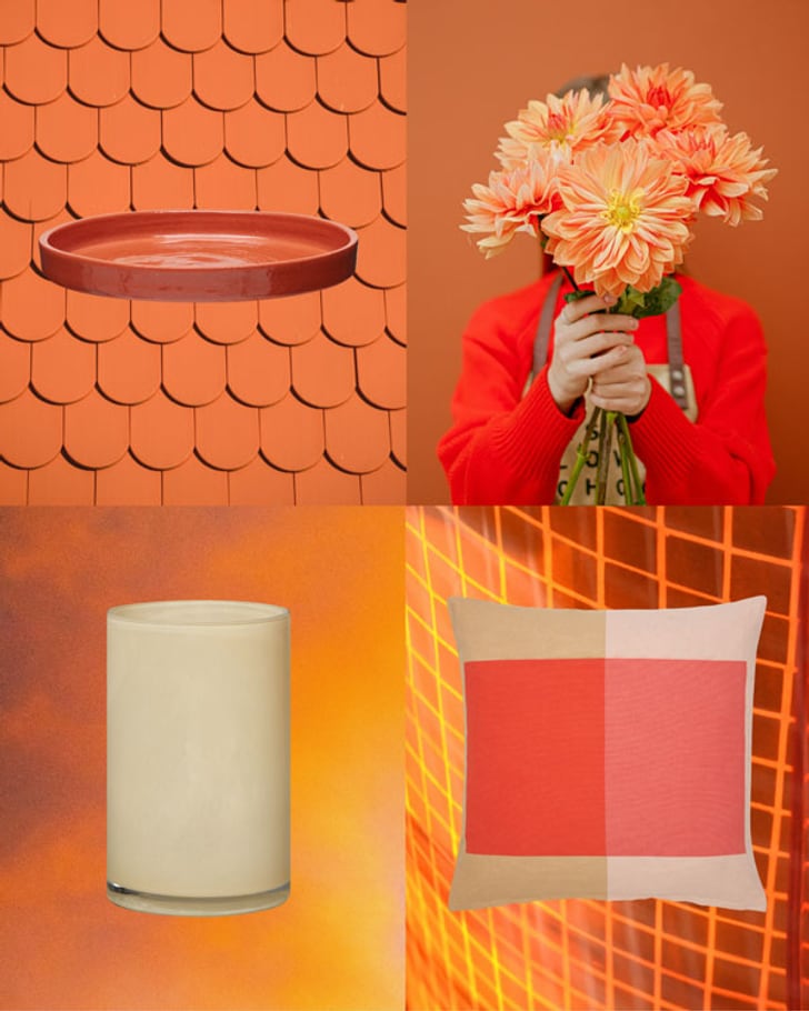 orange Collage mit Micasa-Produkten und Moodbildern