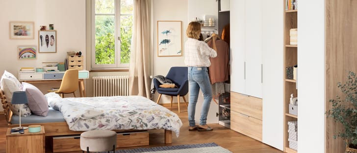 Wohnidee: Aufbewahrung im Schlafzimmer