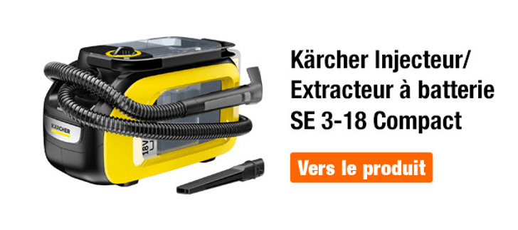 KARCHER SE 3-18 (avec Batterie) Aspirateur Nettoyeur canapé