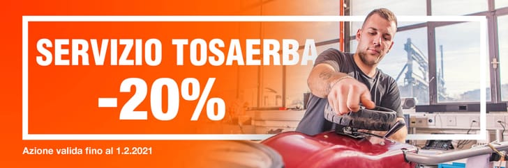 20% sul servizio tagliaerba