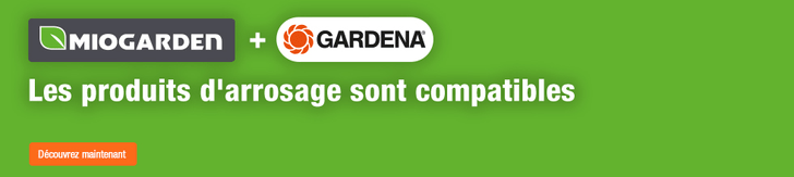 Miogarden+Gardena - les produits d'arrosage sont compatibles